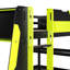 Full Size Gaming Loft Bed with Desk, Shelves & LED Lights, Black+Green