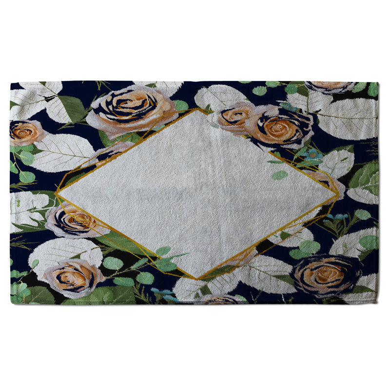 Cotton Floral Waffle Kitchen Towel
