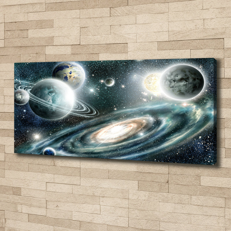 Solar System - Wrapped Canvas Print, Canvas, 50cm H x 125cm W x 2cm D
