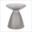 Table d'appoint d'extérieur en béton léger avec piédestal de sablier, parfaite pour les espaces extérieurs modernes et fonctionnels-1279010237