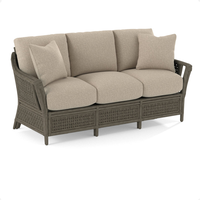Boca Upholstered 78'' Sofa, Stone Hearth, Eggshell Crypton Performance