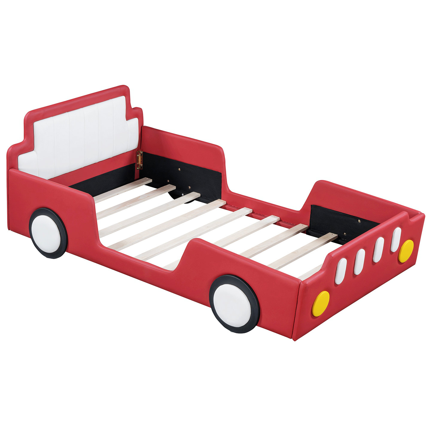 Zoomie Kids Alexeis Upholstered Car Bed | Wayfair