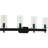 Regina 4-Light Indoor Antique Bronze Bathroom Vanity Wall Mount with Clear Glass Cylinder Shades