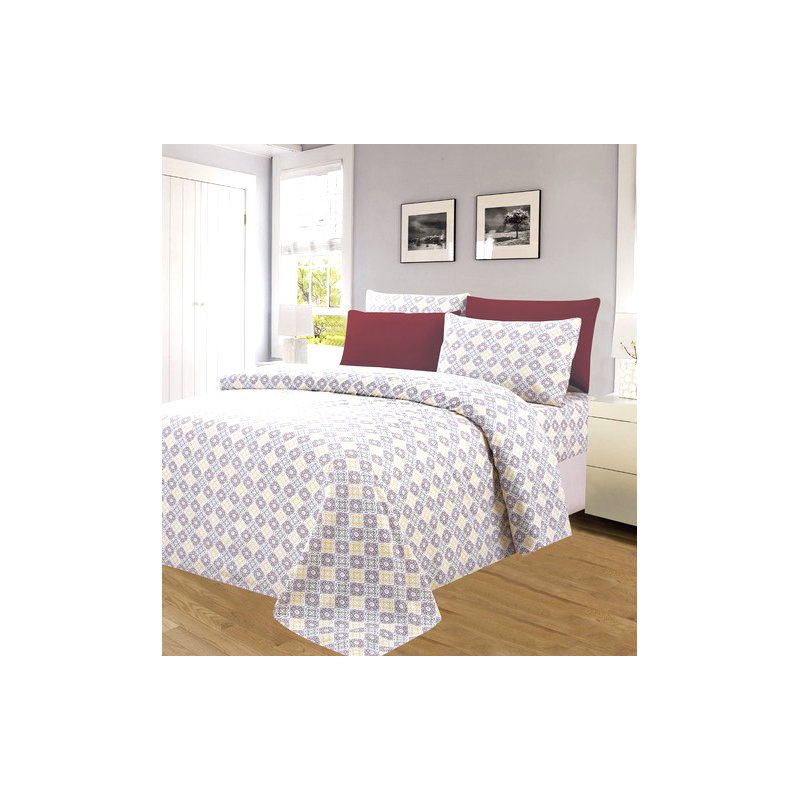 Microfiber Plaid Sheet Set, Full