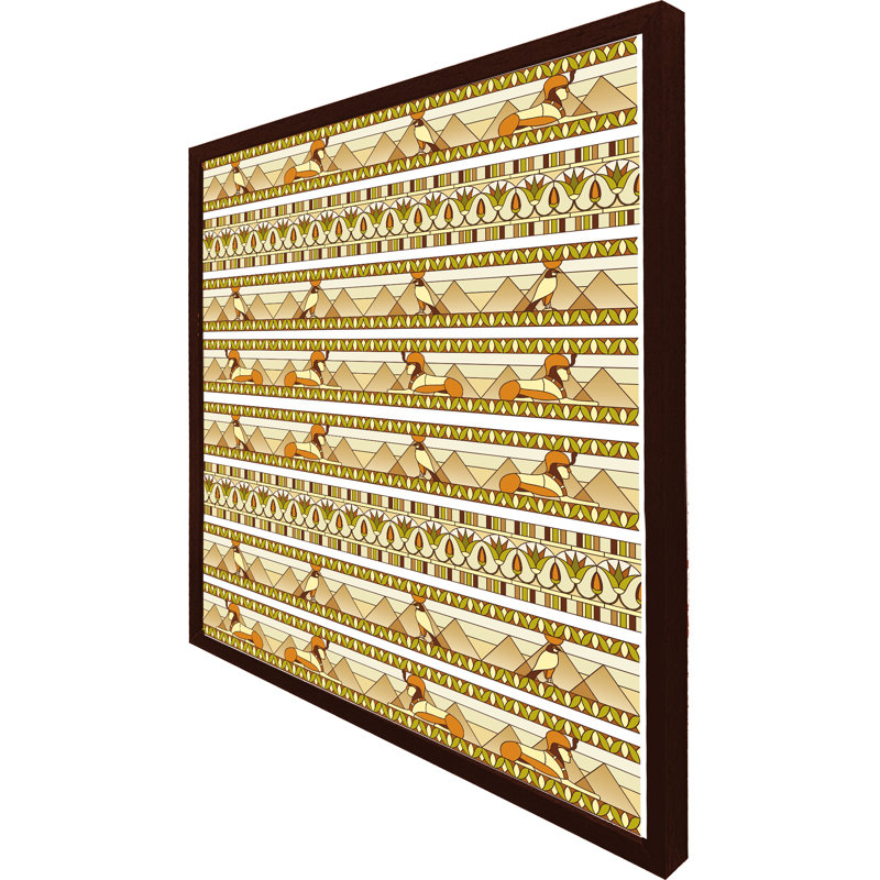 Lorsworth Ornament Of Ancient Egypt To The Frescoes - Single Picture Frame Print, 76cm H x 76cm W x 4cm D, Brown Framed