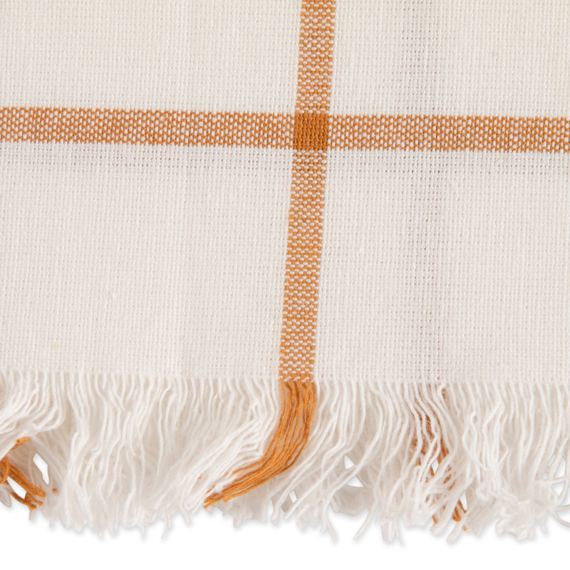 Cahya Cotton Geometric Square Napkin, Honey Gold
