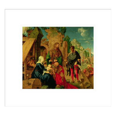 «Adoration of the Magi» par Albrecht Dürer, impression giclée sur cadre