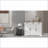 Sideboard with 3 Drawers 3 Doors Adjustable Shelves | Farmhouse Off-White MDF | Kitchen Dining Room Storage