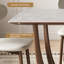 Table de salle à manger en pierre avec structure en bois massif-2089154566