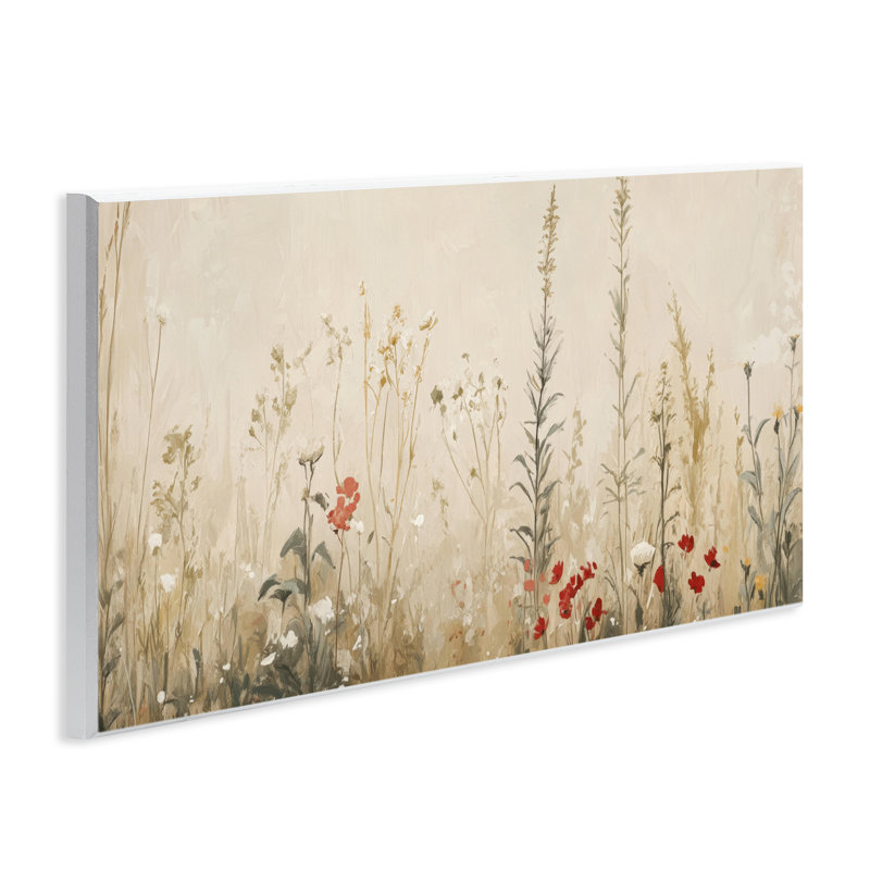 Plaque murale «Misty Meadow Flowers» par Petal Prints Design