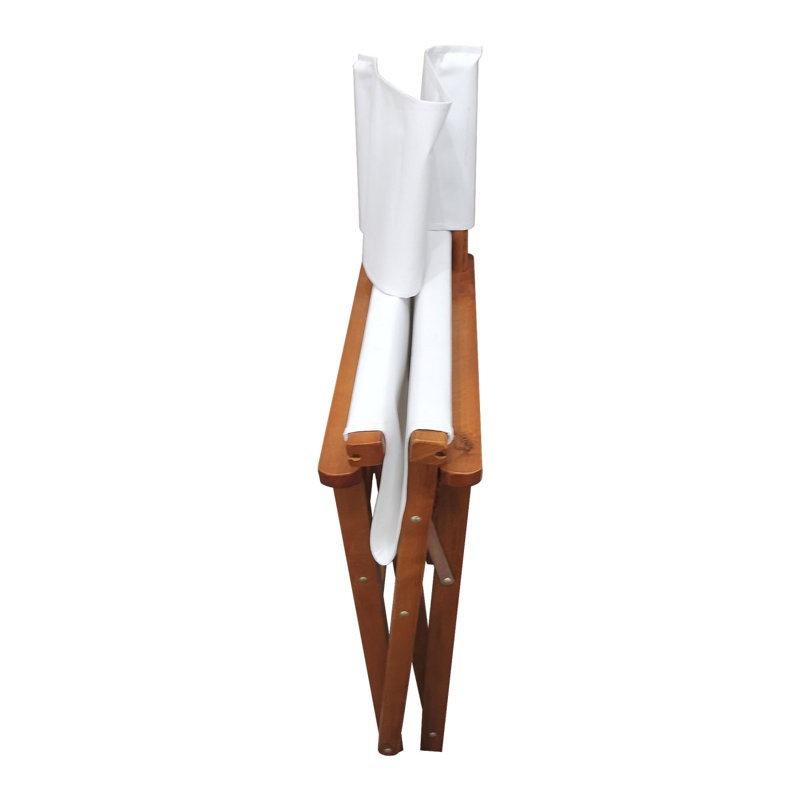 Folding Chair Wooden Director Chair Canvas Folding Chair Folding Chair 2Pcs/Set Populus + Canvas, Natural