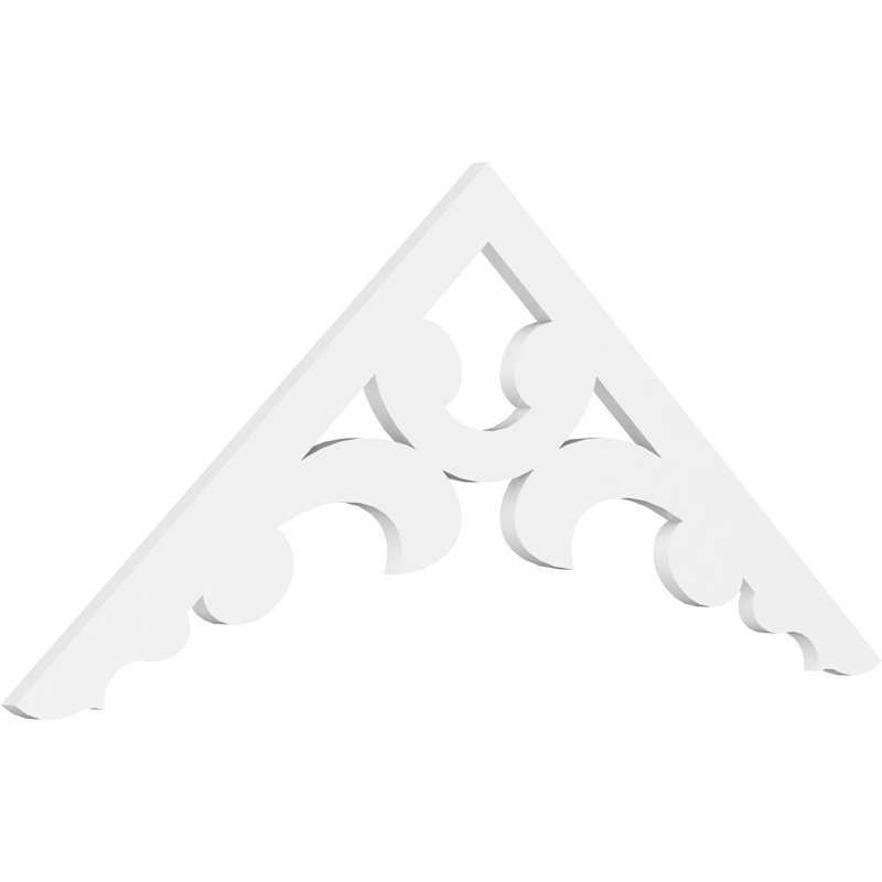 Gable en PVC de qualité architecturale Vienna, 60 po x 28 po x 1 po, 10 / 12, Plastique