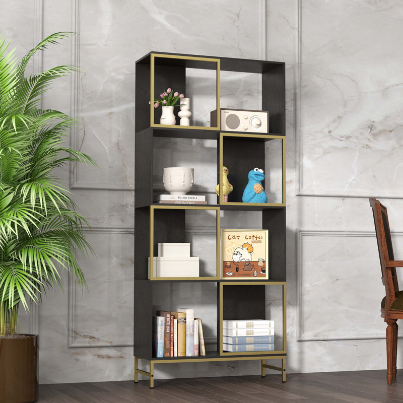 4-Tier Storage Shelves, Bookcase Display Storage Shelf Corner Shelf for Small Space