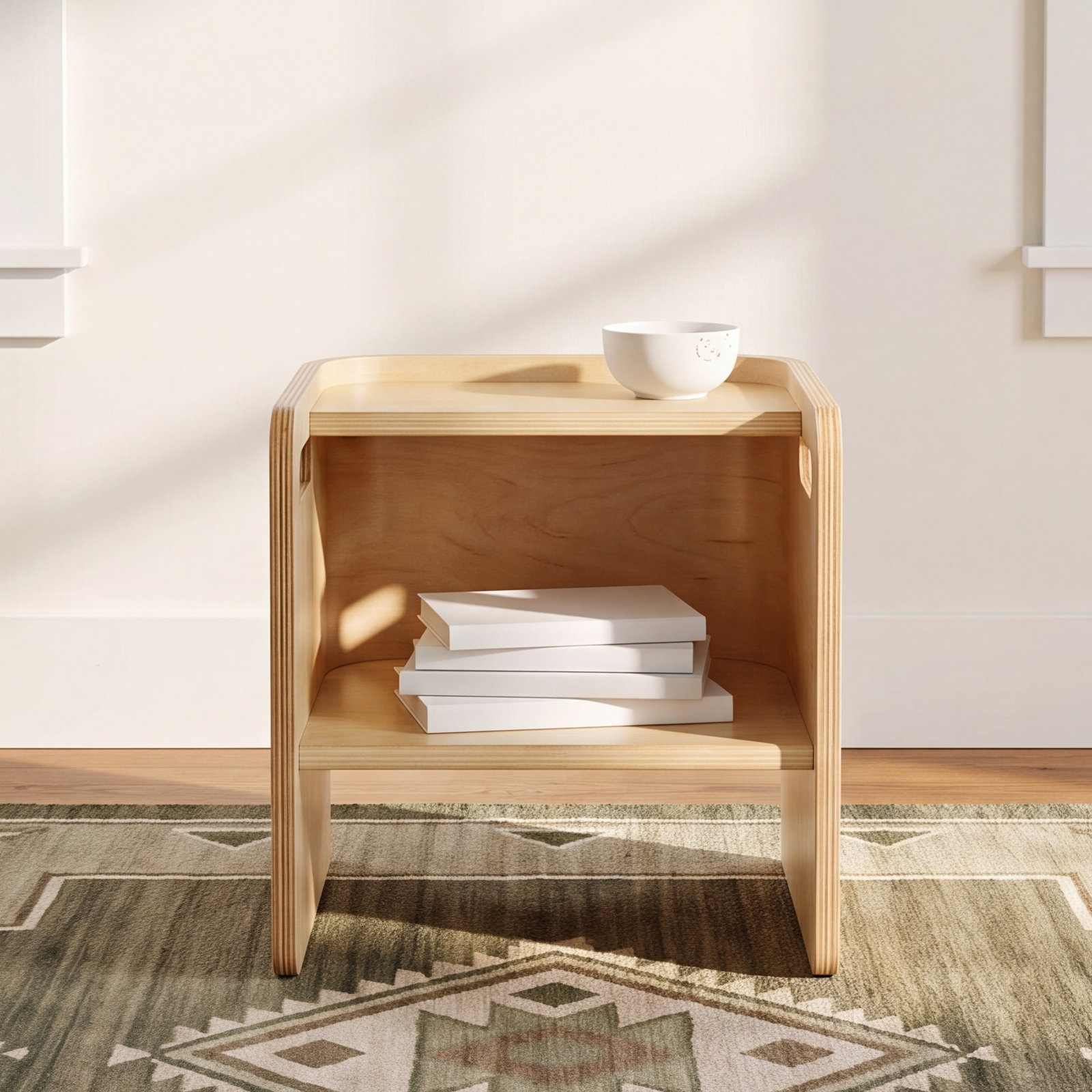 ECR4Kids Bentwood Multipurpose Kids Cube Chair, Natural