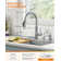 WOWOW Pull Out Kitchen Faucet with Soap Dispenser