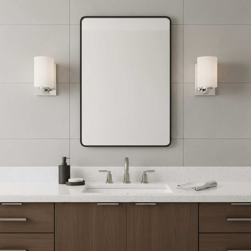 Helix Single Light Bath Vanity, Polished Nickel