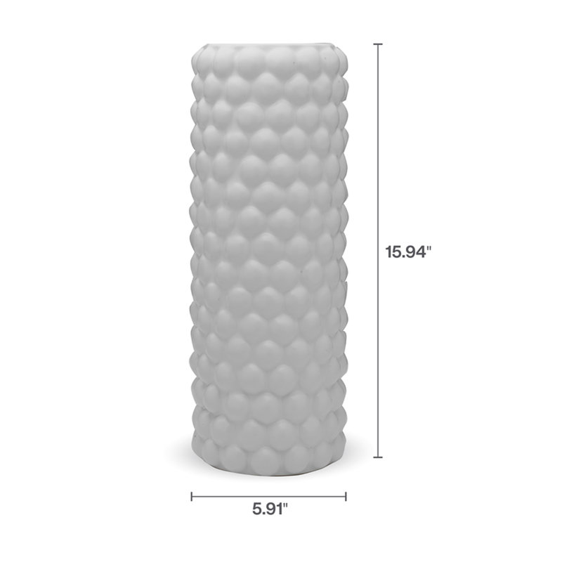 Elements Ceramic Table Vase, 16" H x 5.91" W x 5.91" D