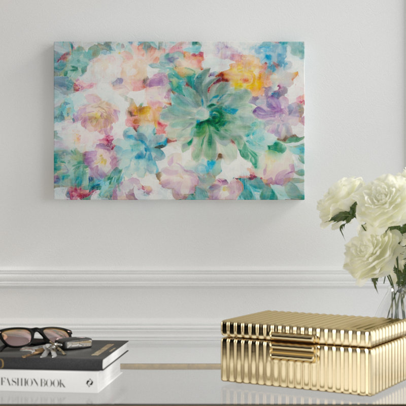 « succulent fleurs crop »-impression, Toile tendue, H 22 po x l 32 po x P 2 po