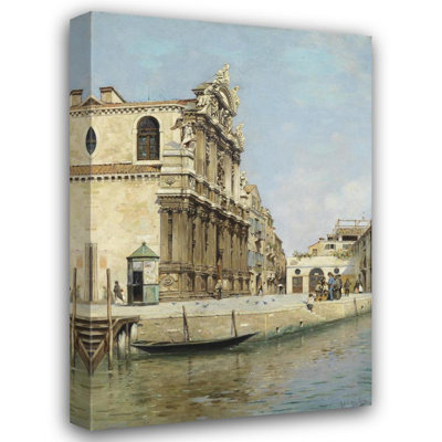 "Santa Maria Del Giglio" by  Rafael Senet Y Perez - Gallery Wrap Canvas Wall Art