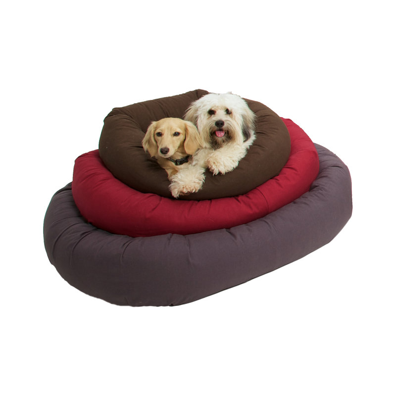 Brentley Canvas Pet Bed, 18cm H x 89cm W x 89cm D, Berry