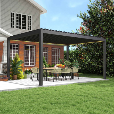 Aluminum Louvered Pergola with Adjustable Roof