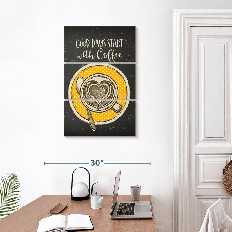 Yarlin Good Days Start With Coffee, H 32 po x l 20 po