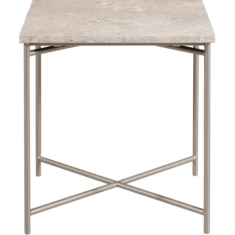 Large Stone Top Nesting Table, 22" H x 20" W x 20" D