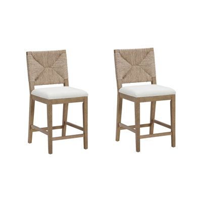 Beacon Upholstered Counter Stool with Solid Wood Frame