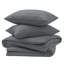 Striped 4-Piece Microfiber Bedding Set, Duvet Cover, Fitted Sheet & Pillowcases -116723903-116723906