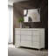 Commode 6 tiroirs Emmagrace blanc perle