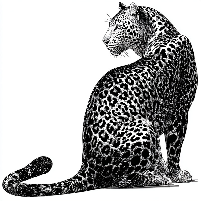 Art léopard sur toile tendue, 12"W x 12"H x 1"D