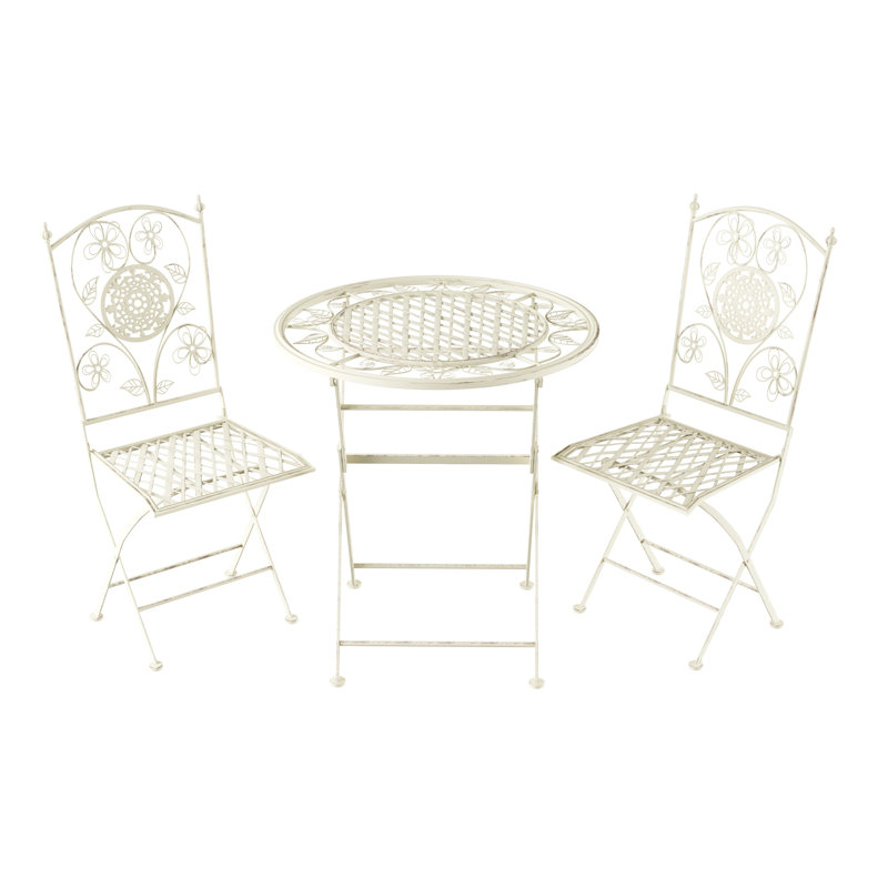 2 - Person Patio Dining Set Round Table with Cushions Included