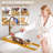 Bamboo Expandable Bath Tray with Adjustable Arms and Book Holder