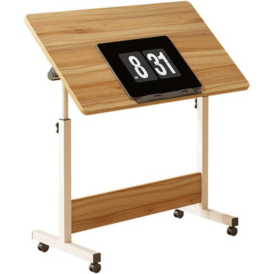 Bureau debout à hauteur réglable, bureau mobile pliable avec roulettes
