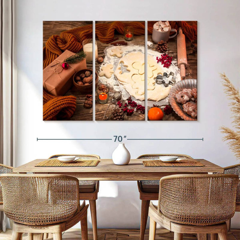 Senne Baking Gingerbread Men, 42" H x 65" W