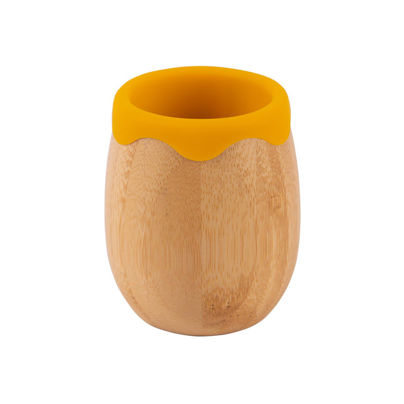 Tiny Dining 130ml Bamboo Wine Tumbler, Yellow