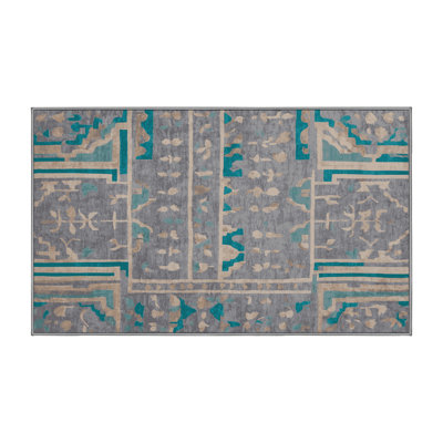 Tapis gris lavable à la machine