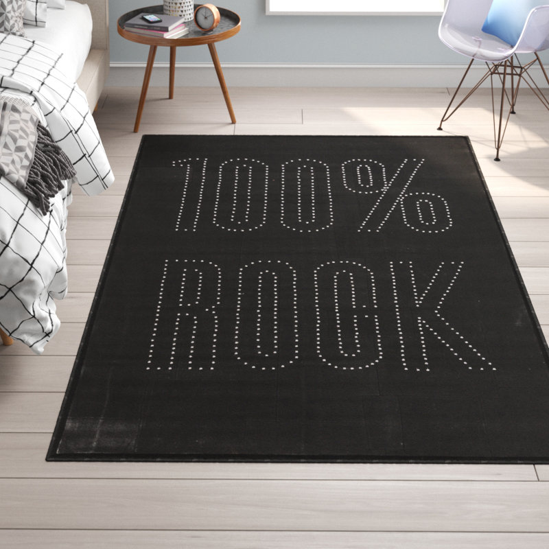 Tapis noir/métal/argenté fait main à tissage plat Bruce, Rectangle 8 pi x 10 pi