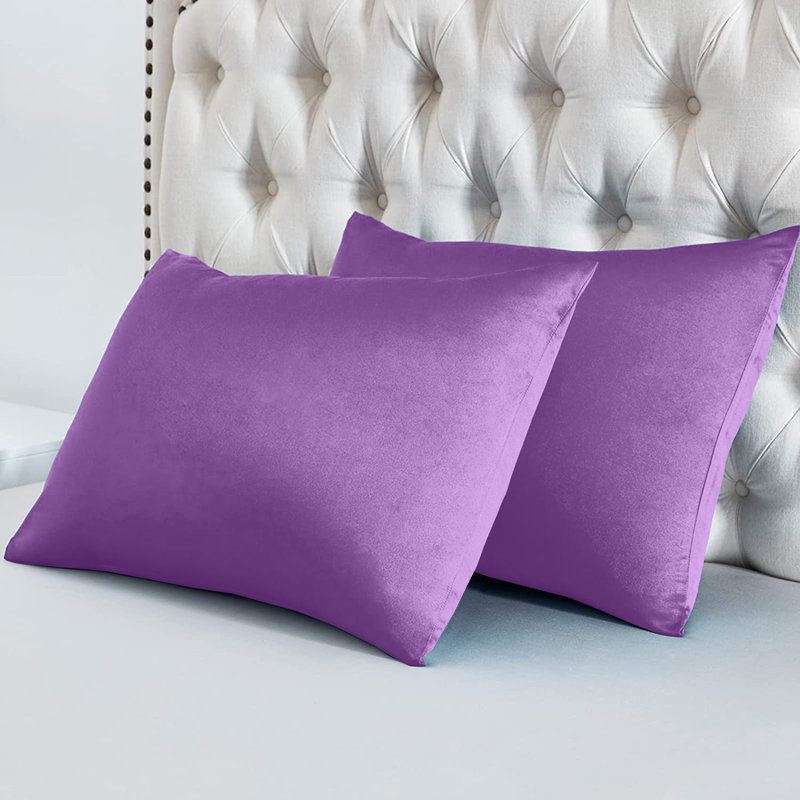 Aieshia 100% Satin Envelope Pillow Case, Purple