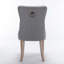 Chaise de salle à manger cloutée avec pieds en bois-872669393