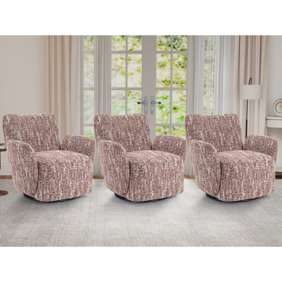 Ensemble de 3 fauteuils d'appoint pivotants 30,5 po de largeur