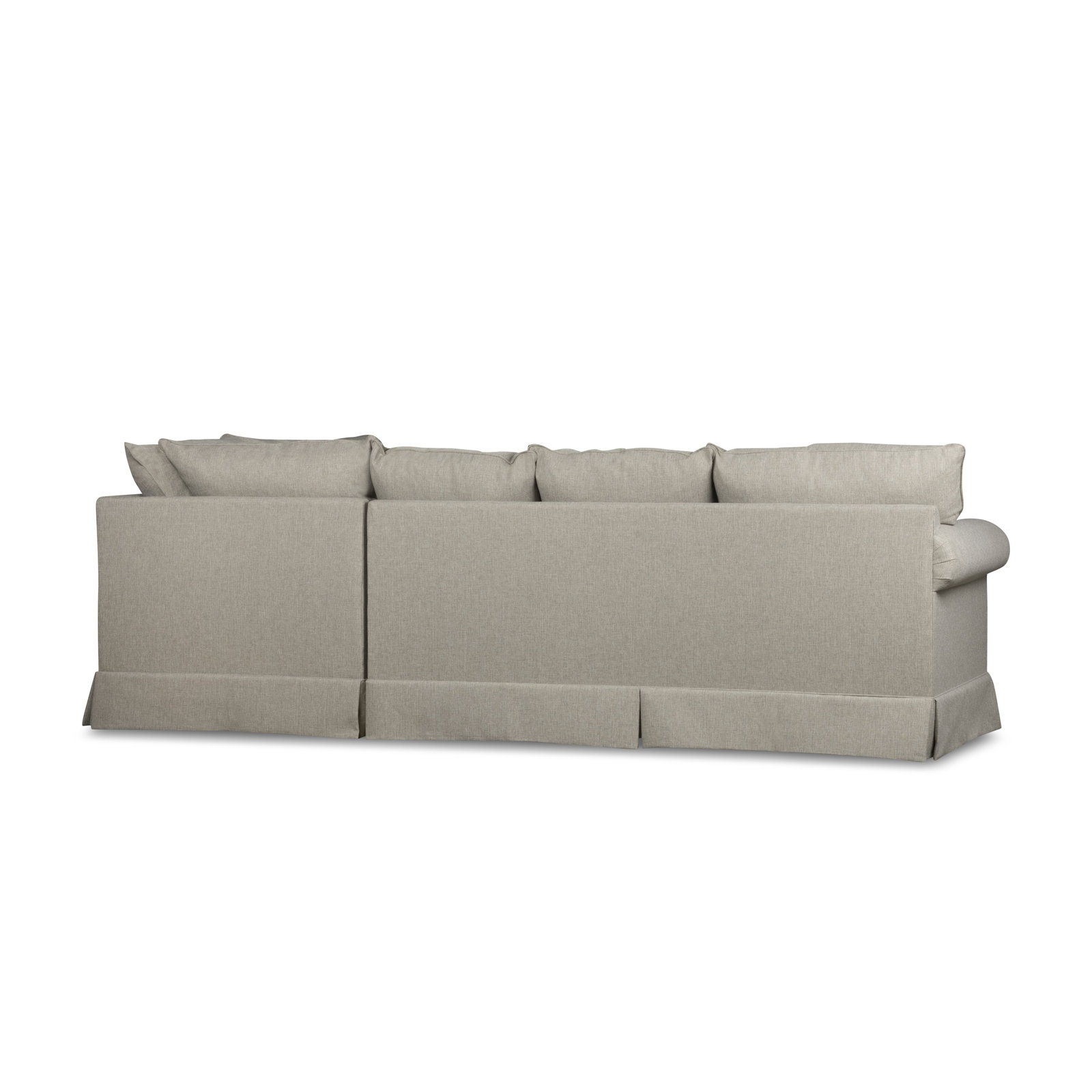 Friedman Sectional, Right Hand Facing, Drusky Linen Sustain® Basketweave