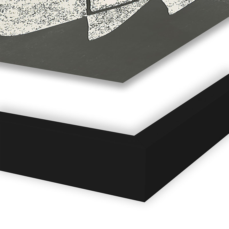 Vedene Print by Bangbouh Studio, 48" H x 40" W x 2.5" D, Light Gray/Red/White/Gold/Blue, Black