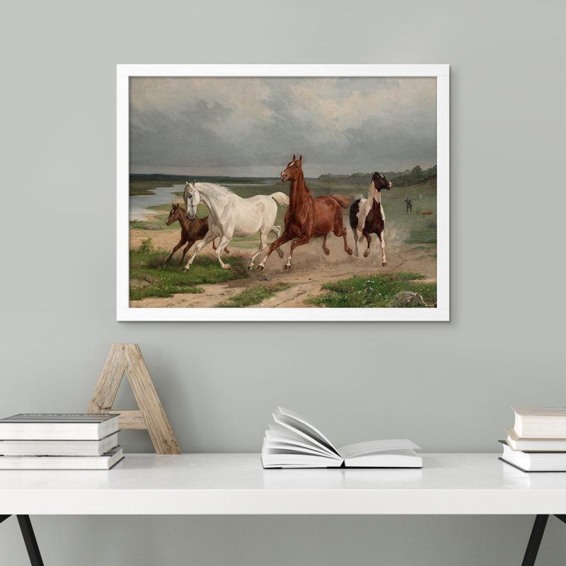 "Course à pied de campagne" sur papier, H 11 po x l 14 po, Blanc