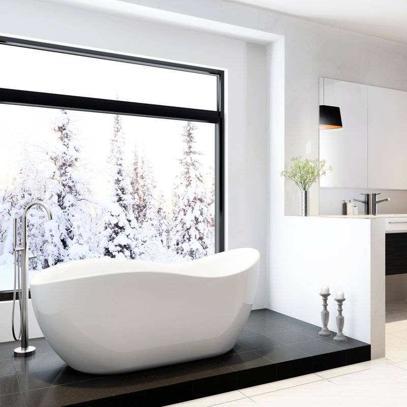 Kerrisdale 67.75'' x 30.75'' Soaking Acrylic Bathtub