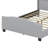 High Headboard Wingback Linen Upholstered Bed No Box Spring Needed-85966558-85966559
