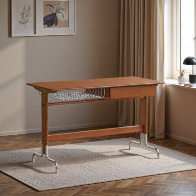 Dark brown 47.24-inch multi-functional desk