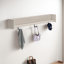 Soca Wall Mounted Coat Rack, 3 Hooks And Shelf, Light Natural Brown