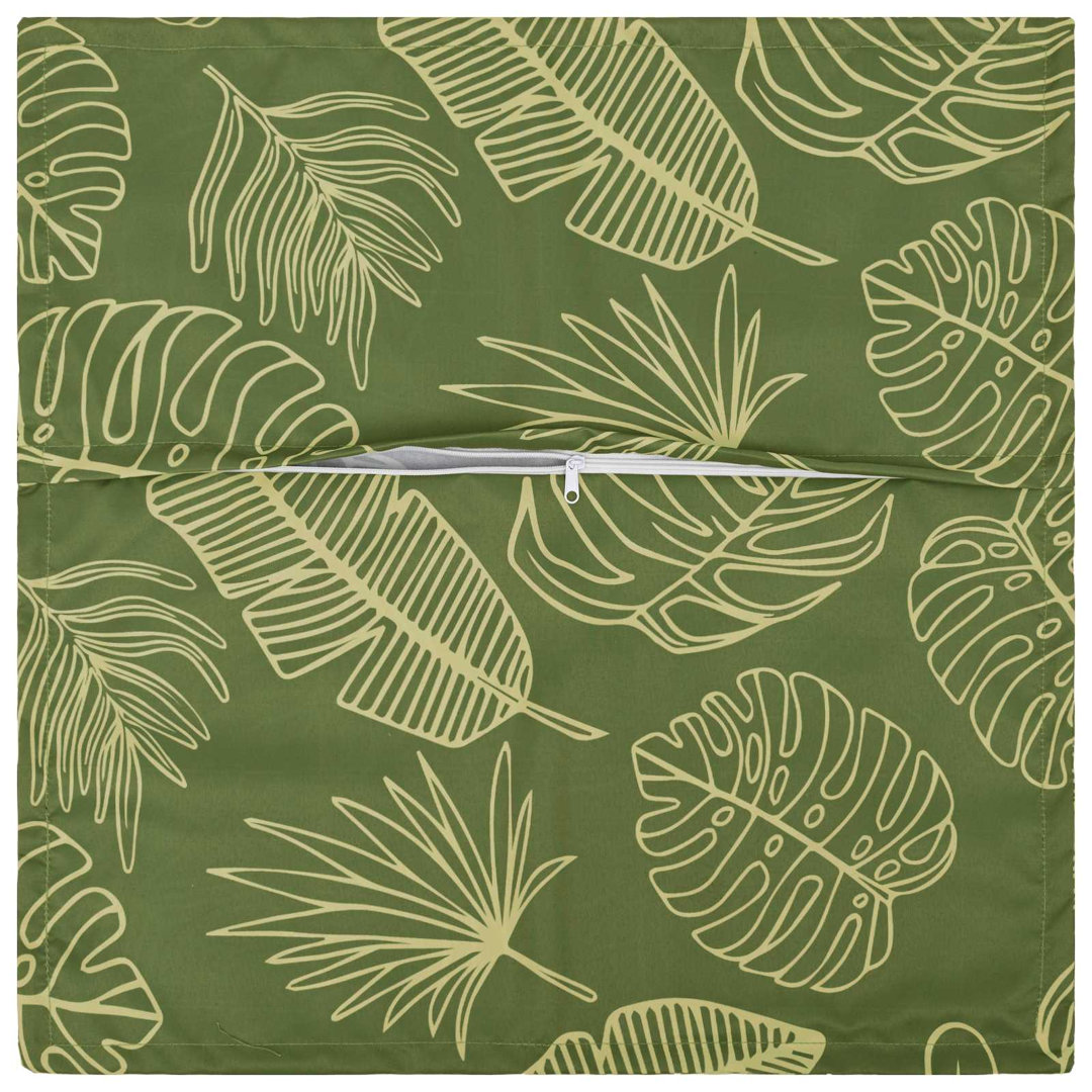 VIDAXL - Cushion Covers - Leaf Design - 65 x 65 cm - Green - 6 Pieces - Image 2