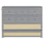 Lit escamotable pleine grandeur avec grands tiroirs de rangement, armoire-lit peu encombrante, conception en rotin, capacité de 450 lb, gris-129588150